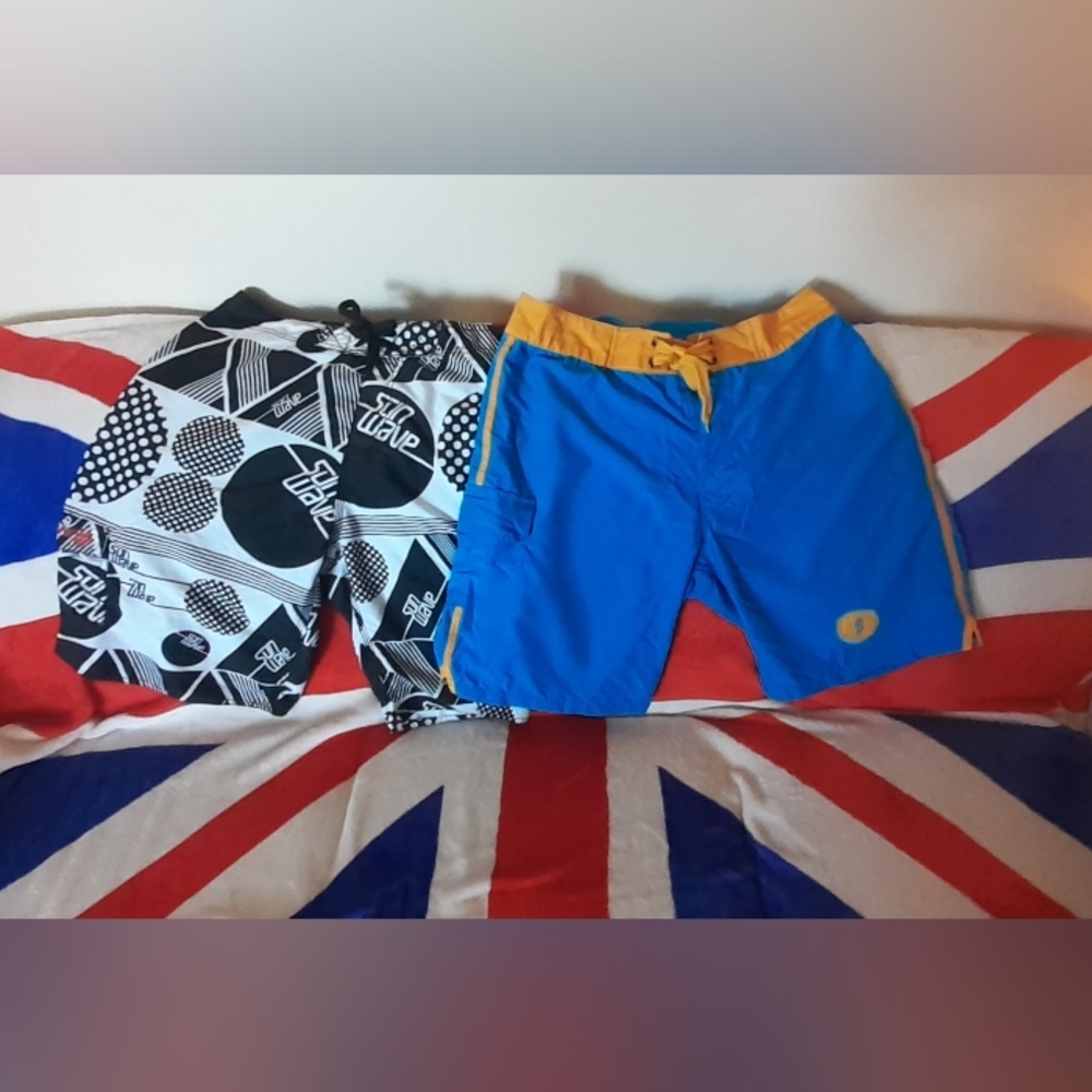 XL 2Pairs Men's Duo Board Shorts Gongshow & Sunwave